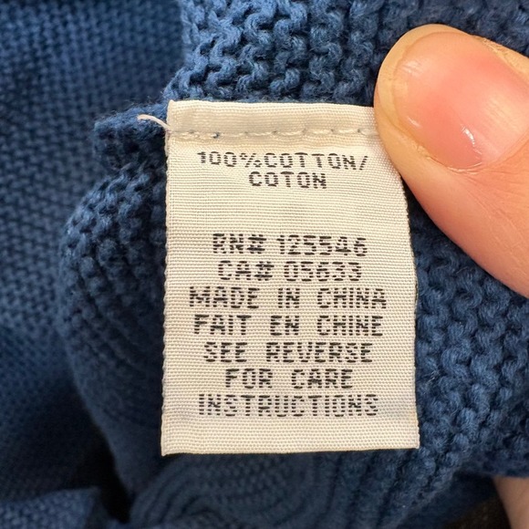 Habitat Women's Blue Cotton Knit Cowl Neck Tunic‎ Sweater Button Front M - Picture 5 of 10